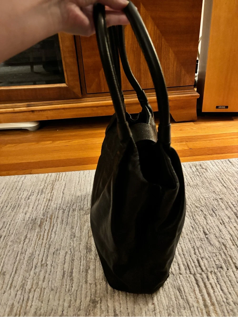 kate spade Black Pebbled Leather Shoulder Bag with Gold Turn-Lock